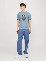 JACK & JONES T-Shirt JORSeven Blau/Hellblau/Grau