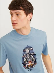 JACK & JONES T-Shirt JORSeven Blau/Hellblau/Grau