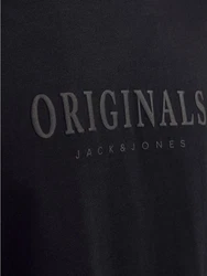 Jack & Jones T-Shirt JORFREDERIKSBERG TEE SS CREW NECK Schwarz/Dunkelblau/Grau