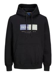 JACK & JONES Sweatshirt JORFrederiksberg Schwarz/Dunkelblau/Blau