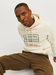 JACK & JONES Sweatshirt JORFrederiksberg Khaki/Weiß/Grün/Hellgrün/Beige