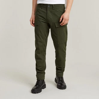 G-STAR Cargohose Rovic Cargo Regular Tapered Dunkelgrün/Khaki/Grün