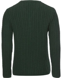Almsach Trachtenstrickjacke Dunkelgrün/Grün