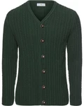 Almsach Trachtenstrickjacke Dunkelgrün/Grün