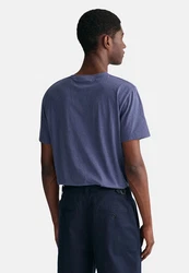 GANT Herren T-Shirt - REG TONAL SHIELD T-SHIRT Jeansblau