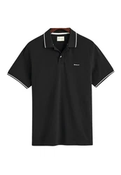 GANT Poloshirt TIPPING PIQUE RUGGER schwarz