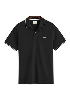 GANT Poloshirt TIPPING PIQUE RUGGER schwarz GANT Poloshirt TIPPING PIQUE RUGGER schwarz