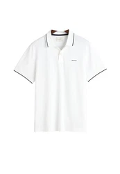GANT Poloshirt TIPPING PIQUE RUGGER weiß