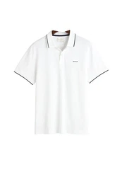 GANT Poloshirt TIPPING PIQUE RUGGER weiß