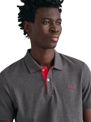 Gant Poloshirt Regular Contrast Pique Rugger grau (anthrazit)