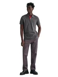 Gant Poloshirt Regular Contrast Pique Rugger grau (anthrazit)