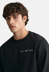 GANT Sweatshirt Printed Graphic C-Neck Schwarz
