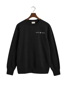 GANT Sweatshirt Printed Graphic C-Neck Schwarz