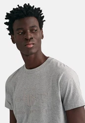 Gant T-Shirt REG TONAL SHIELD T-SHIRT Grau/Silber/Dunkelgrau/Hellgrau