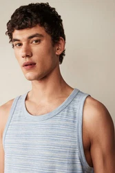 Next Tanktop Strukturiertes Top Hellblau/Grau/Blau