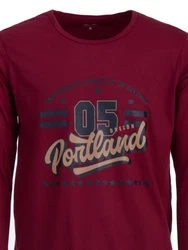 Henry Terre Schlafanzug Pyjama Set Oregon Portland Bordeaux/Dunkelrot/Rot