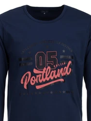 Henry Terre Schlafanzug Pyjama Set Oregon Portland Dunkelblau/Blau