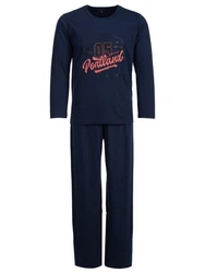 Henry Terre Schlafanzug Pyjama Set Oregon Portland Dunkelblau/Blau