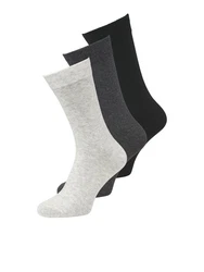 Jack & Jones Freizeitsocken JACRAFAEL SOCKS 3 PACK NOOS Dunkelgrau/Schwarz/Grau/Hellgrau