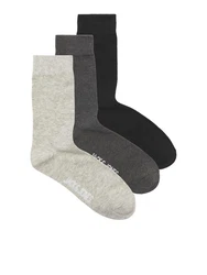 Jack & Jones Freizeitsocken JACRAFAEL SOCKS 3 PACK NOOS Dunkelgrau/Schwarz/Grau/Hellgrau