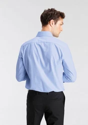 OLYMP Businesshemd Luxor 24/Seven modern fit Comfort Stretch Blau/Hellblau/Dunkelblau