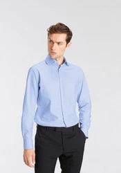 OLYMP Businesshemd Luxor 24/Seven modern fit Comfort Stretch Blau/Hellblau/Dunkelblau