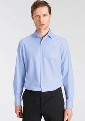 OLYMP Businesshemd Luxor 24/Seven modern fit Comfort Stretch Blau/Hellblau/Dunkelblau