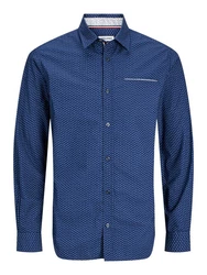 JACK & JONES Hemd Remy Dunkelblau/Blau/Hellblau