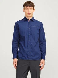 JACK & JONES Hemd Remy Dunkelblau/Blau/Hellblau