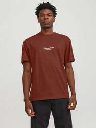 Jack & Jones T-Shirt JORVESTERBRO kastanienbraun / wei