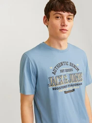 JACK & JONES T-Shirt Blau/Hellblau