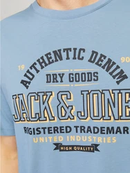 JACK & JONES T-Shirt Blau/Hellblau