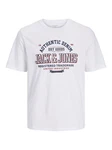Jack & Jones Plus T-Shirt Weiß/Schwarz/Blau Jack & Jones Plus T-Shirt Weiß/Schwarz/Blau