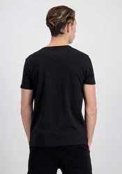 Alpha Industries T-Shirt Embroidery T Schwarz/Dunkelblau