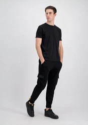 Alpha Industries T-Shirt Embroidery T Schwarz/Dunkelblau