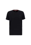 Alpha Industries T-Shirt Embroidery T Schwarz/Dunkelblau
