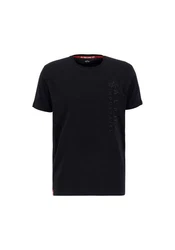 Alpha Industries T-Shirt Embroidery T Schwarz/Dunkelblau