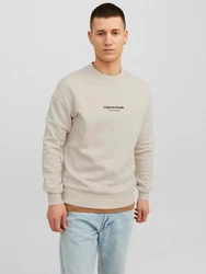 JACK & JONES Sweatshirt 'JORVesterbro' Beige/Khaki