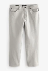 Next Straight Fit Hose im Jeans-Stil Khaki/Grau/Hellgrau