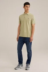 WE Fashion Poloshirt Khaki/Dunkelgrün/Beige