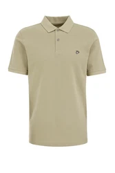 WE Fashion Poloshirt Khaki/Dunkelgrün/Beige