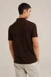 WE Fashion Poloshirt Dunkelbraun/Braun/Dunkelrot