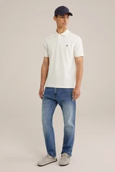 WE Fashion Poloshirt Khaki/Creme/Beige/Weiß
