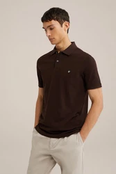 WE Fashion Poloshirt Bordeaux/Dunkelrot/Dunkelbraun/Rot/Braun
