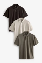 Poloshirt Poloshirts aus Jersey im 3er-Pack (3-tlg)