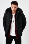 Buratti Winterjacke Schwarz/Dunkelrot/Hellblau