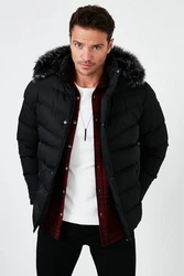 Buratti Winterjacke Schwarz/Dunkelrot/Hellblau