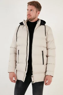 Buratti Winterjacke Beige/Weiß/Khaki