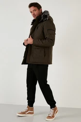 Buratti Winterjacke Dunkelgrün/Dunkelbraun/Khaki/Braun