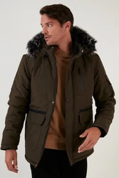 Buratti Winterjacke Dunkelgrün/Dunkelbraun/Khaki/Braun